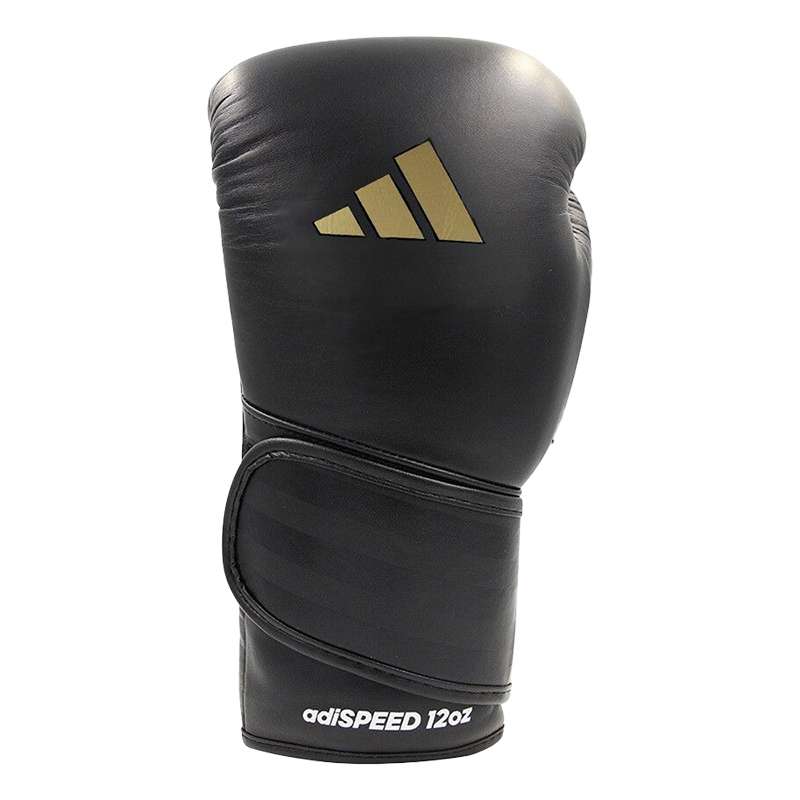 Adidas Adispeed Leather Boxing Gloves - Black (image for) Adidas Adispeed Leather Boxing Gloves - Black