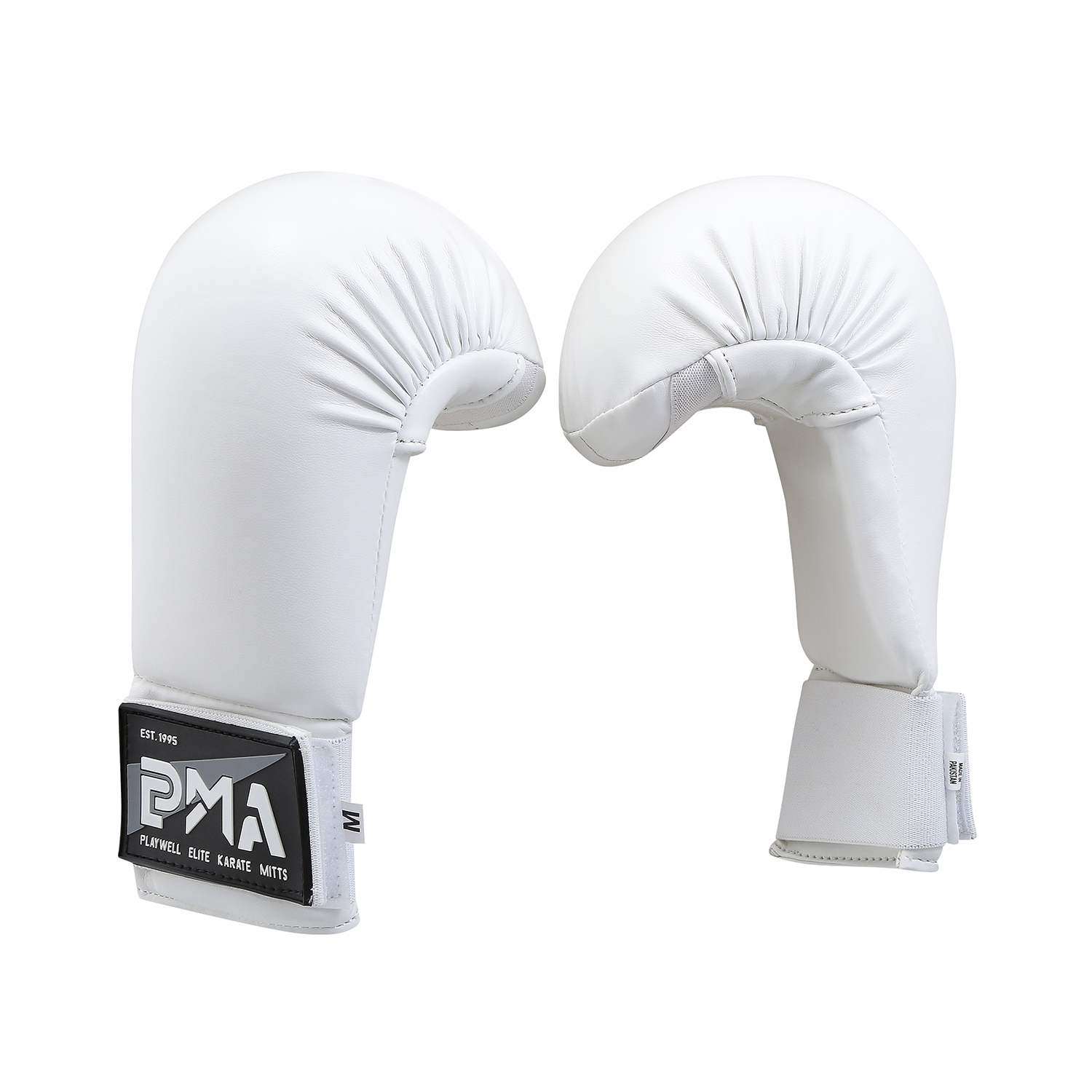 (image for) Deluxe Competition Karate Mitts White Vinyl