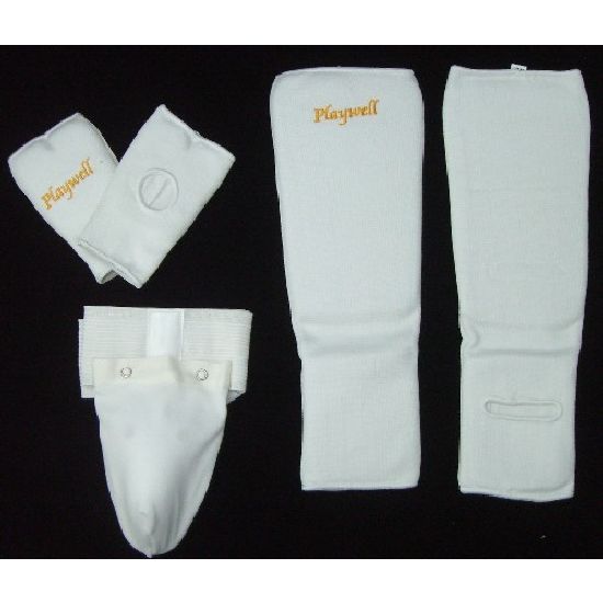 Karate Sparring Kit 1: Elasticated White (image for) Karate Sparring Kit 1: Elasticated White