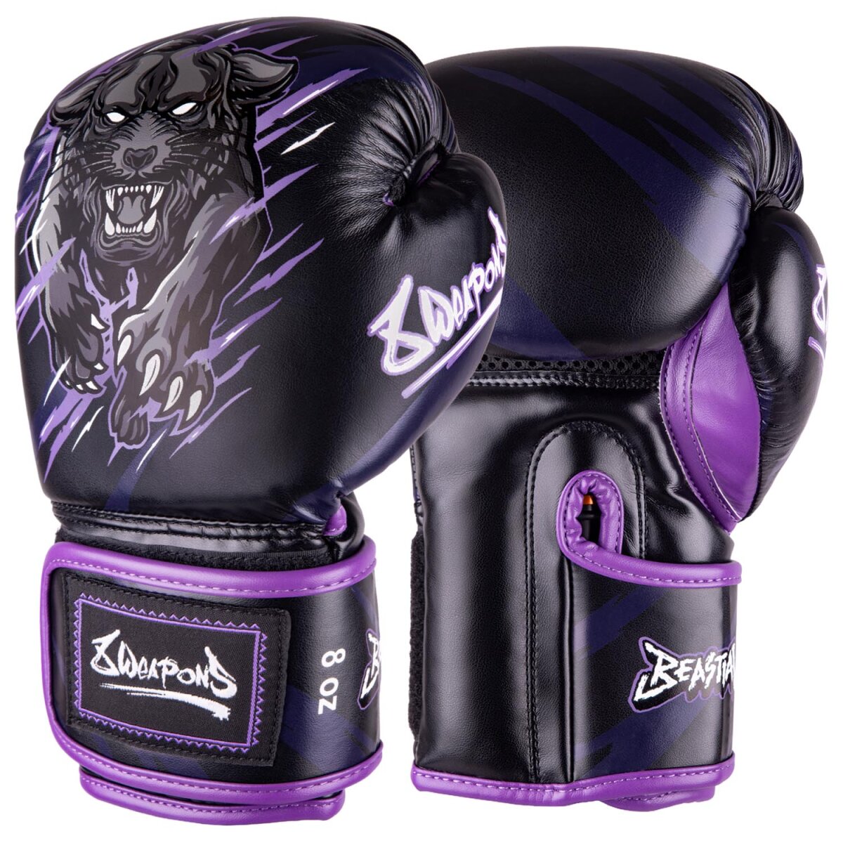 8 Weapons Kids Muay Thai Boxing Gloves - Bestial Panther (image for) 8 Weapons Kids Muay Thai Boxing Gloves - Bestial Panther