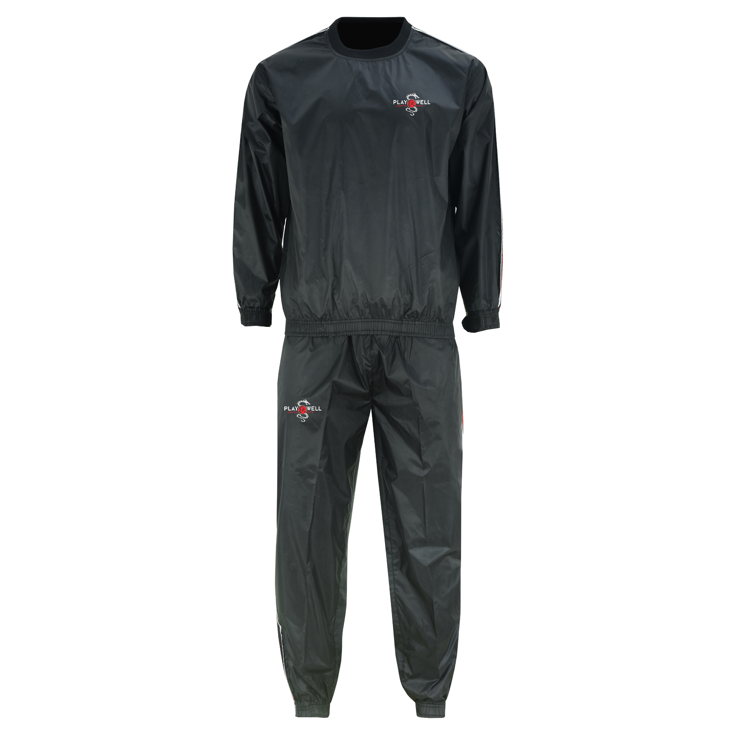 Playwell Premium Proffesional Sauna Suit - Black/Red (image for) Playwell Premium Proffesional Sauna Suit - Black/Red