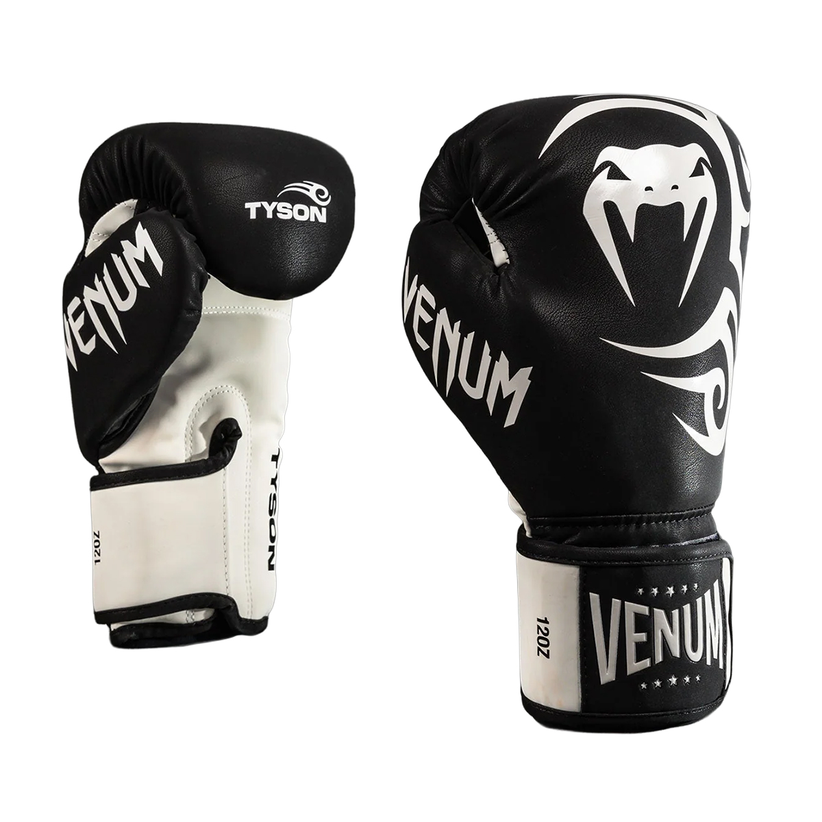 Venum Mike Tyson Replica Boxing Gloves - Deep Black/Optical Whit (image for) Venum Mike Tyson Replica Boxing Gloves - Deep Black/Optical Whit