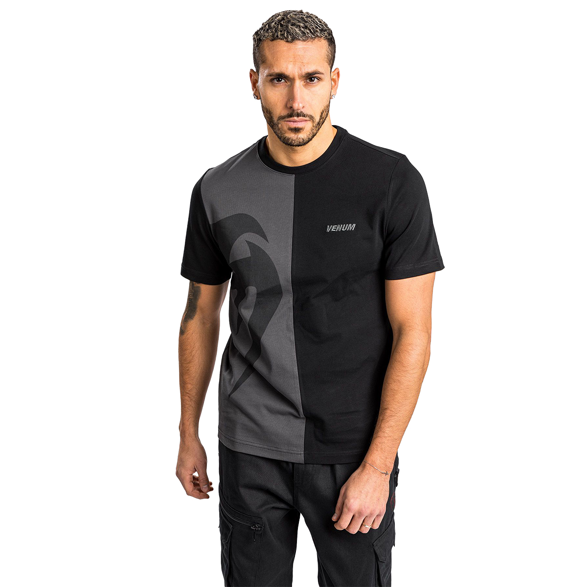 (image for) Venum MMA Giant Split T shirt - New - Grey/Black