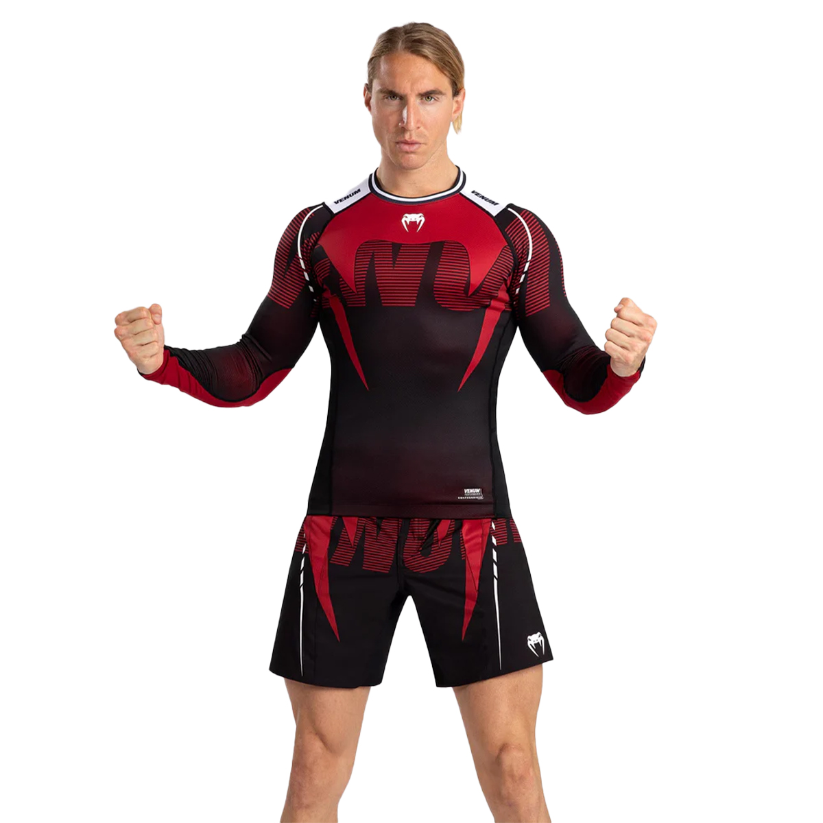 Venum Adrenaline MMA Long Sleeve Rashguard - Red (image for) Venum Adrenaline MMA Long Sleeve Rashguard - Red