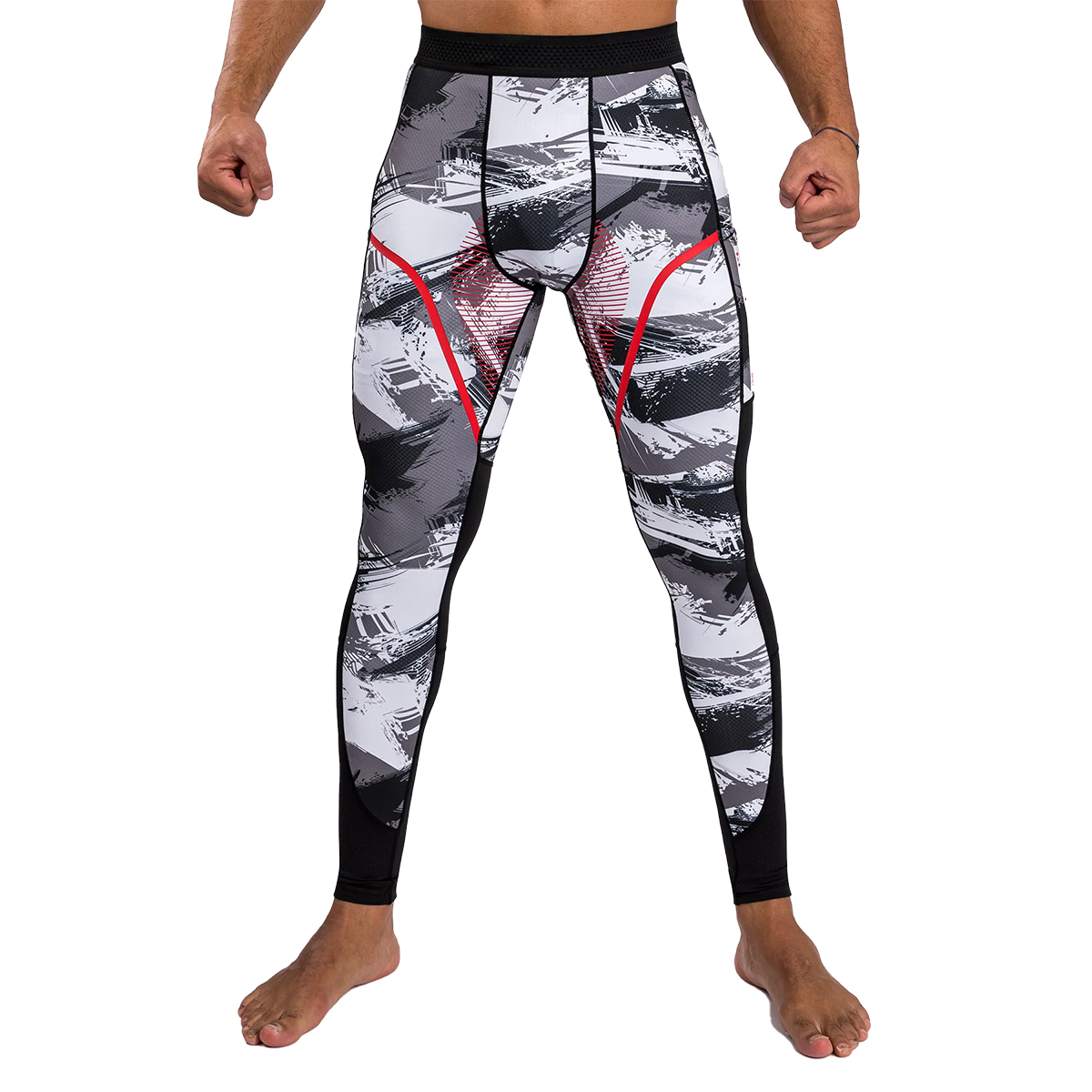 Venum Electron 3.0 MMA Compression Spats - Camo Grey (image for) Venum Electron 3.0 MMA Compression Spats - Camo Grey