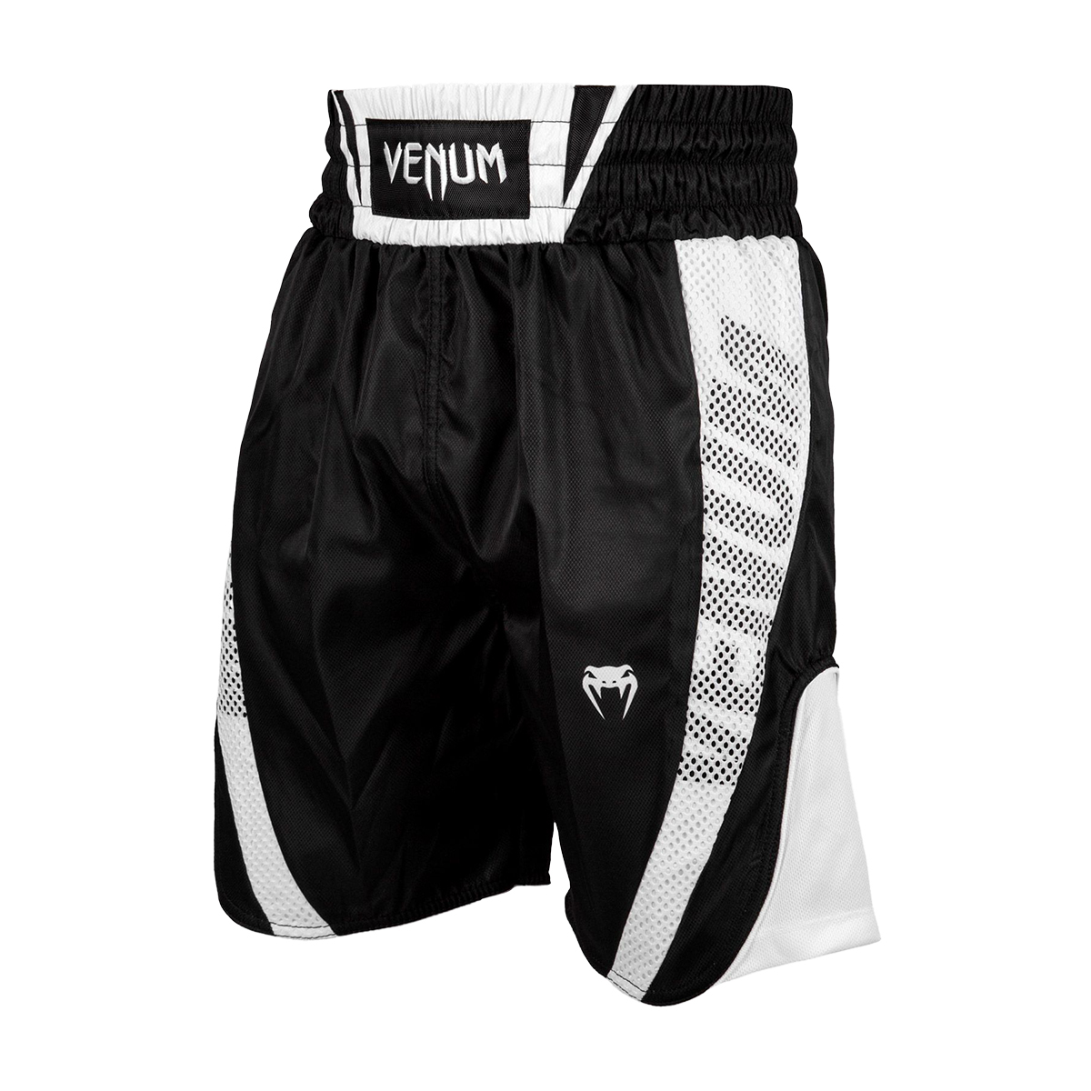 Venum Elite Pro Boxing Shorts - Black/White (image for) Venum Elite Pro Boxing Shorts - Black/White