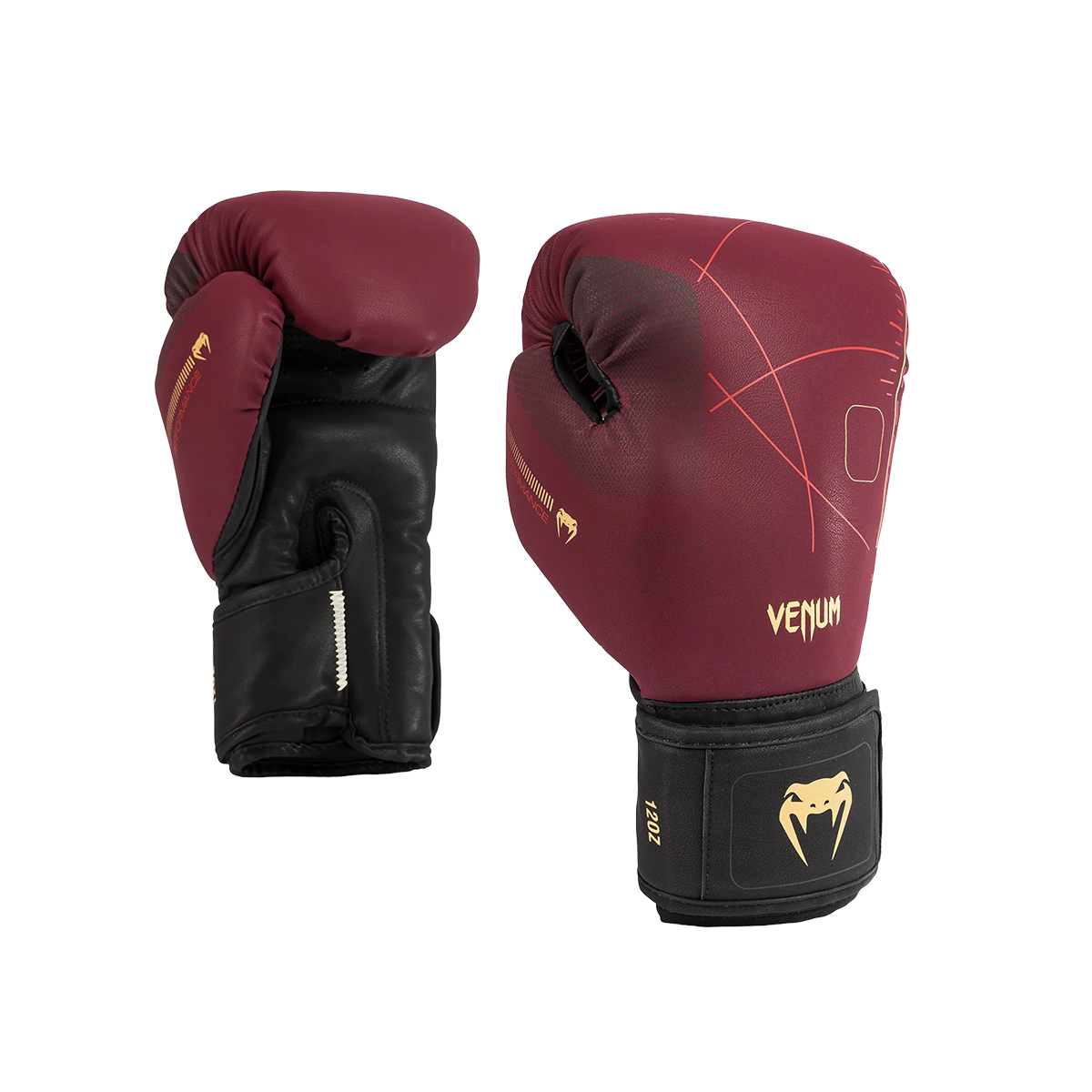 (image for) Venum Tactical XT Boxing Gloves - Burgundy/Gold/Black