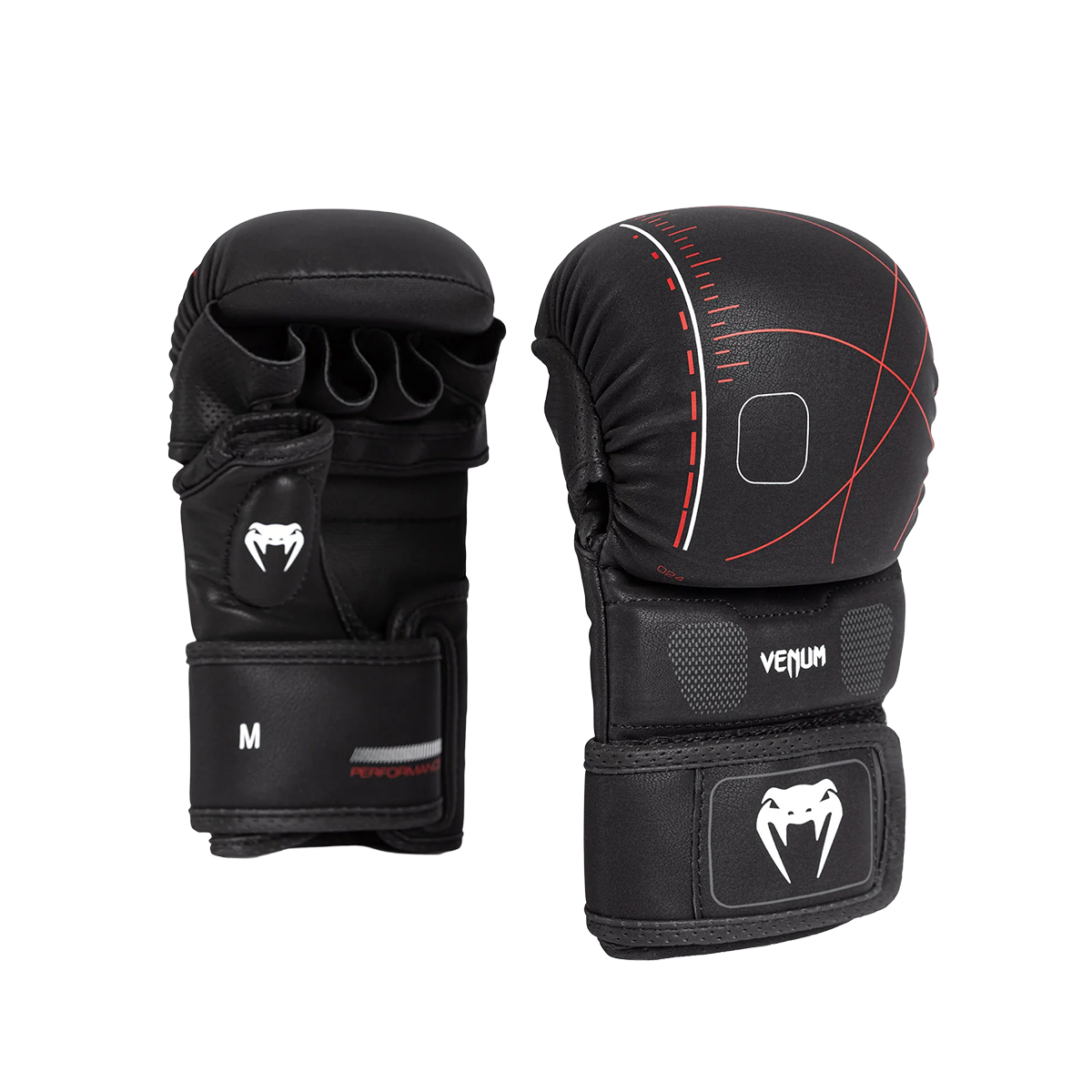 Venum Tactical XT Sparring Gloves - Black/Fire Red (image for) Venum Tactical XT Sparring Gloves - Black/Fire Red