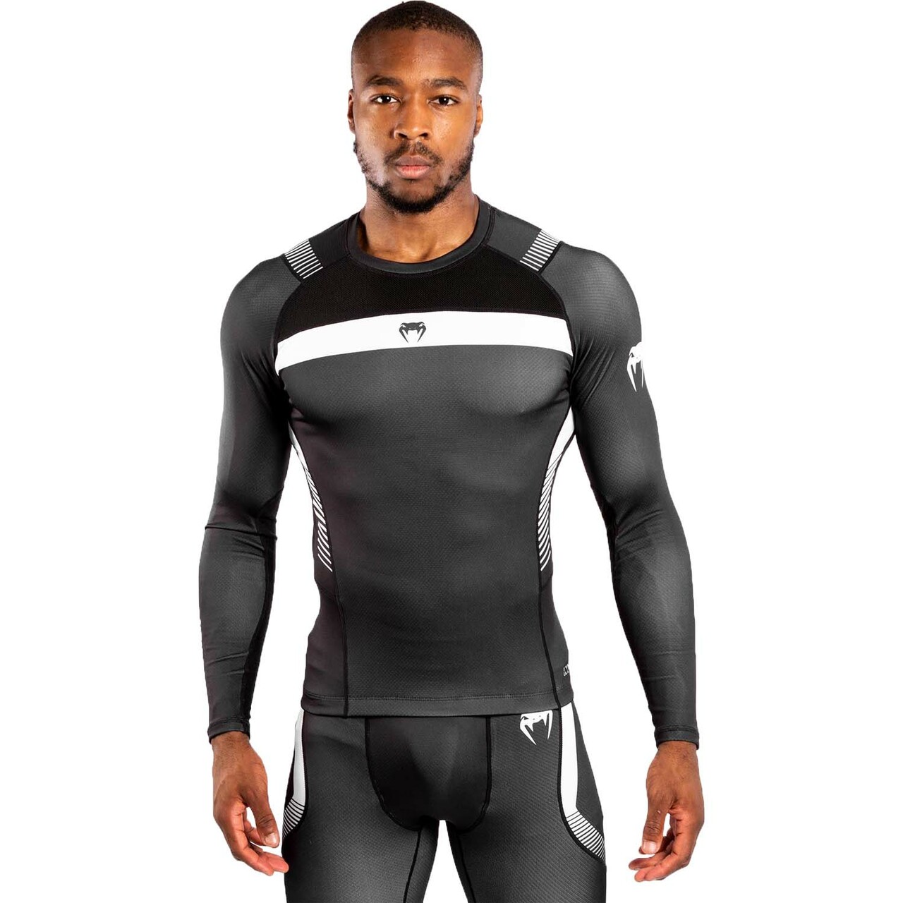 (image for) Venum No Gi Grappling Black/White Compression Rash Guard