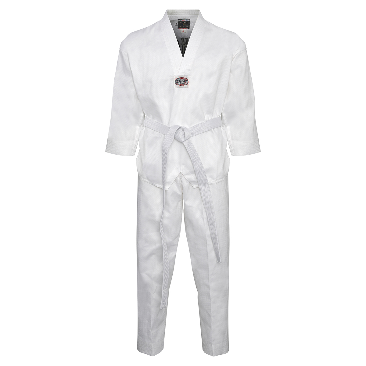 (image for) Korean Ultimate Taekwondo Uniform: White V-Neck: Children's