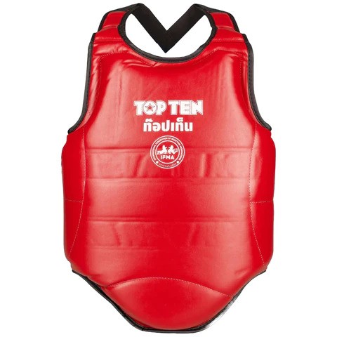Top Ten Muay Thai IFMA Approved Body Armour - Red (image for) Top Ten Muay Thai IFMA Approved Body Armour - Red
