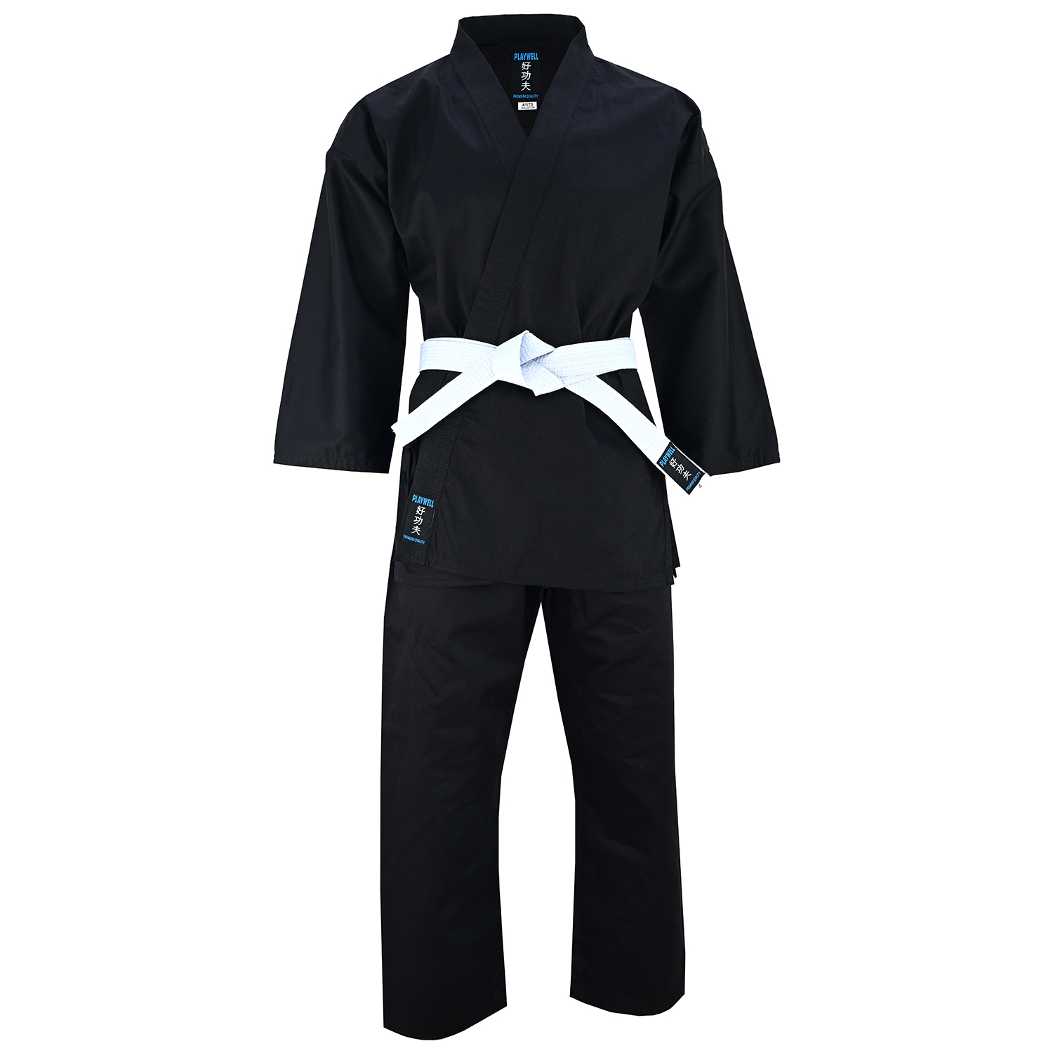 Adults Karate Cotton Suit - Black 8.5oz (image for) Adults Karate Cotton Suit - Black 8.5oz