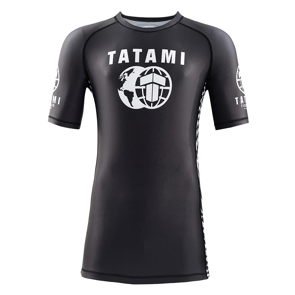 Tatami Mens Black Raid Short Sleeve Rash Guard (image for) Tatami Mens Black Raid Short Sleeve Rash Guard