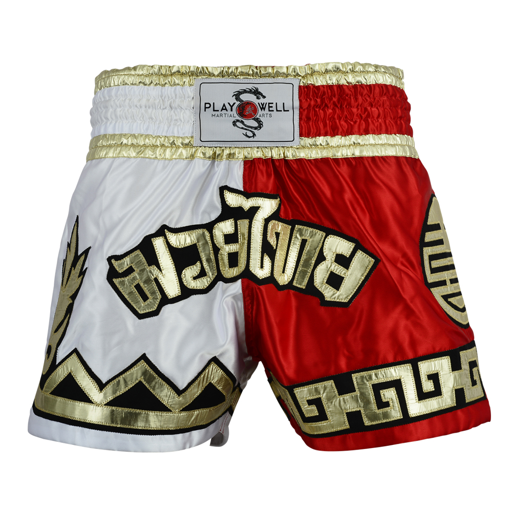 (image for) Muay Thai Competition Royalty Fight shorts - White